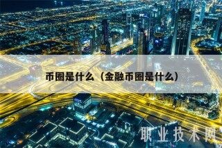 币圈是什么(金融币圈是什么)