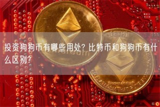 投资狗狗币有哪些用处? 比特币和狗狗币有什么区别?
